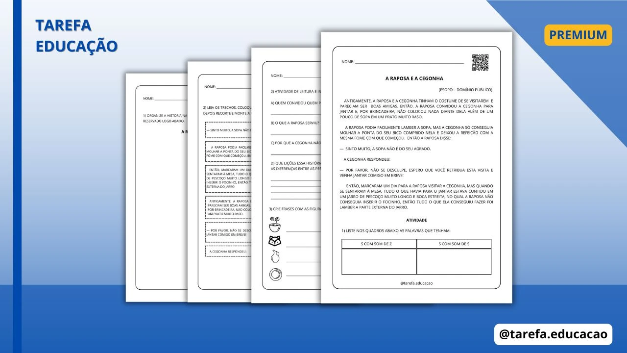 Capa do post Lendo, interpretando e organizando a fábula (A Raposa e a Cegonha)