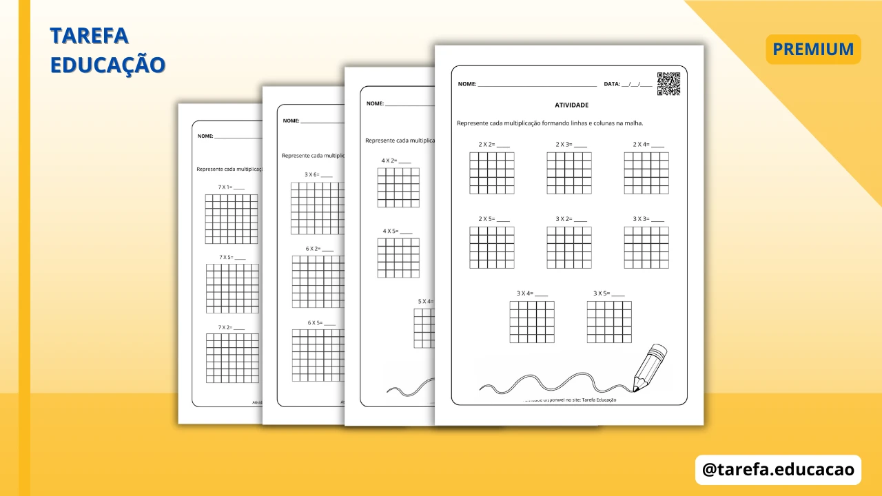Capa do post Atividade - Represente a multiplicação na malha