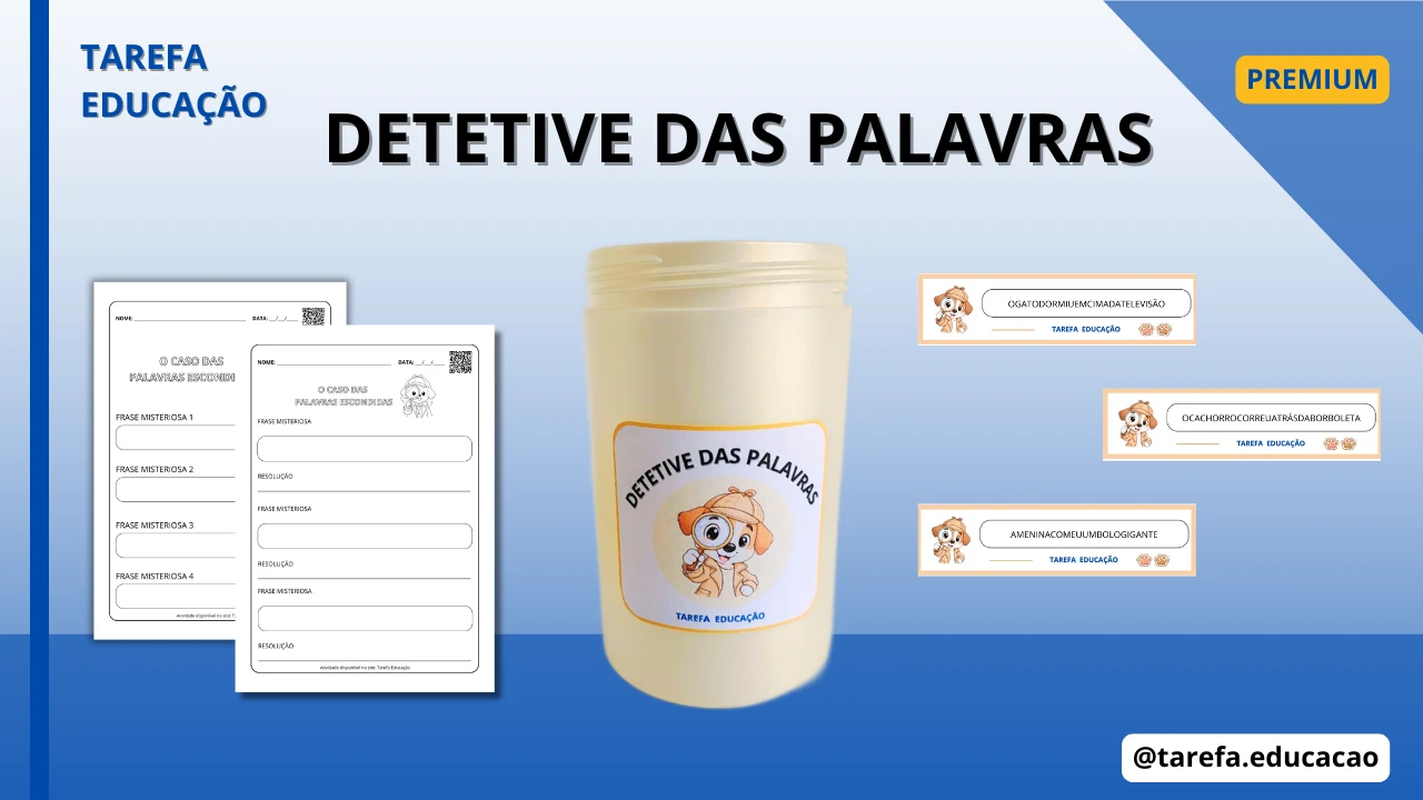 Capa do post Detetive das palavras - Nível DIFÍCIL (Frases longas)