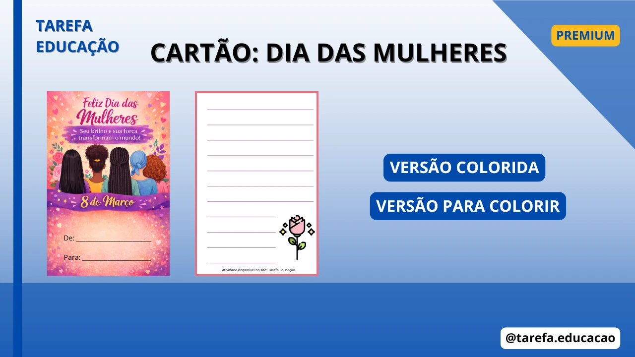 Capa do post Cartão - Dia Internacional da Mulher